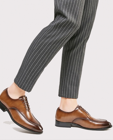 Luxury Business Oxford Leather Shoes Men Breathable Formal Dress