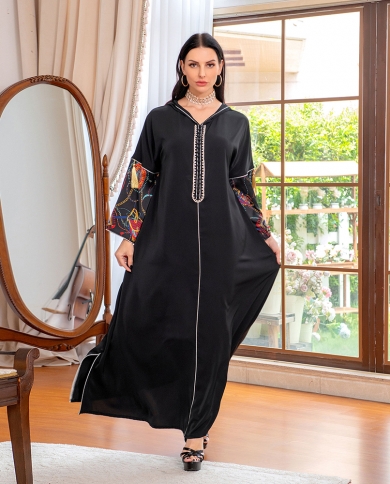 Eid Kaftan Ramadan Arabic Dresses For Women Robe Longue Djellaba