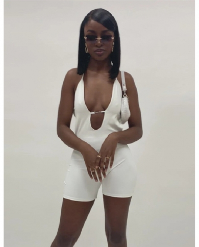 White bodycon playsuit sales