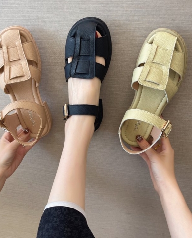 Thick sole store black sandals