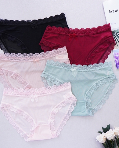 3Pcs/Set Panties Women Cotton Breathable Underwear Cute Print