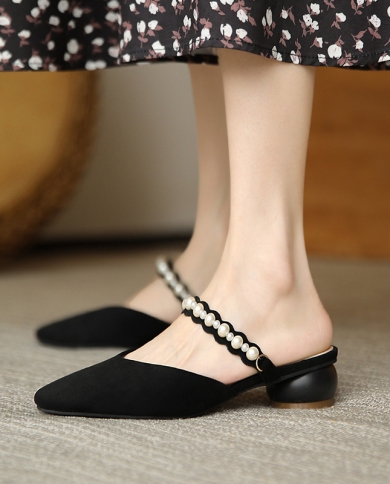 Ladies low heel mules deals