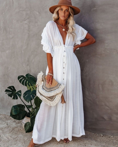 Casual white sale boho dress