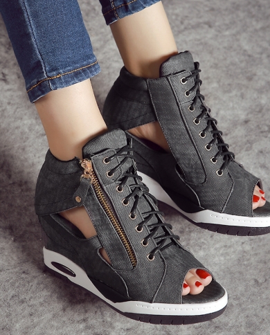 Women's open hot sale toe sneakers