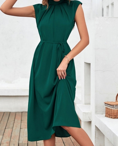 High neck casual online dresses