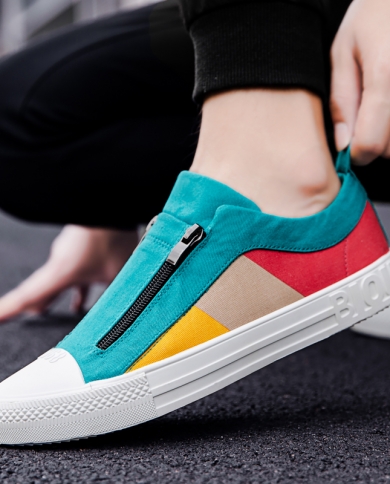 Casual Shoes Men Breathable Canvas Shoes New Fashion Men Flats