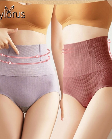 Women Shapers Panties High Waist Slimming Panties Body Shaper Butt Lifter  Shapewear Solid Underwear Tummy Control Panti size L Color style1-Gray