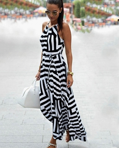 Striped boho dress outlet