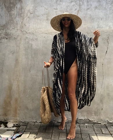 Black top swim kimono