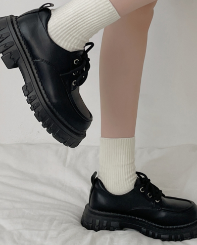 Faux patent shop leather platform oxfords
