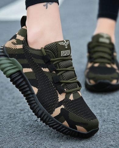 Camouflage Fashion Sneakers Women Summer Breathable Casual Shoes