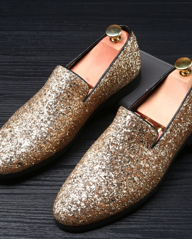 Gold sparkly cheap mens shoes