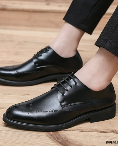 British Style Gentleman Black Patent Leather Flats Oxford Shoes