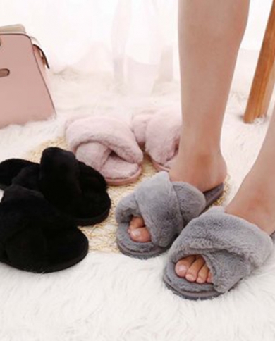 Hairy slippers for hotsell ladies