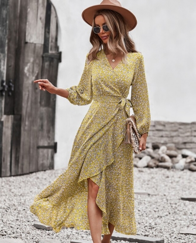 Womens floral long sleeve dress store