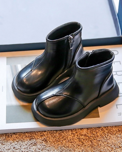 Fashion Children Ankle Boots Girls Shoes Flat Soft Kid Boot 4 10