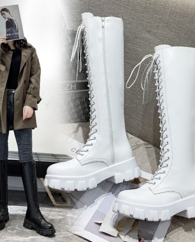 White leather thigh high boots cheap