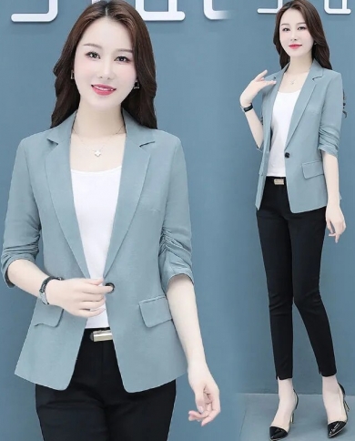 2023 Summer New Women Blazer Work Office Lady Suit Coat Business