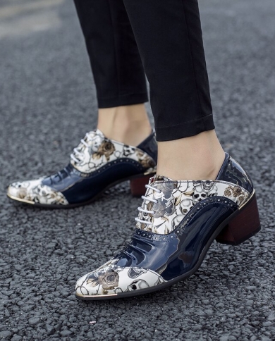 Mens skull dress shoes 2025