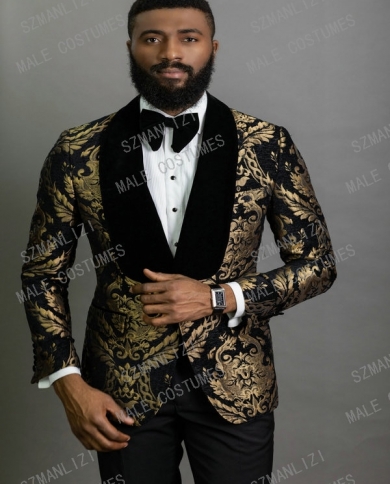 Black and gold smoking jacket online