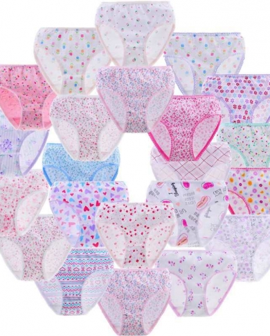 12pclot Baby Girls Underwear Cotton Panties Kids Short Briefs