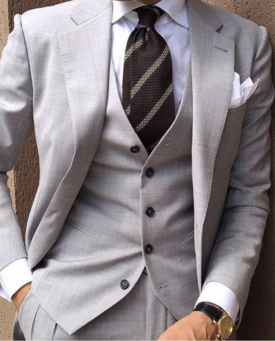 Silver top groomsmen suits