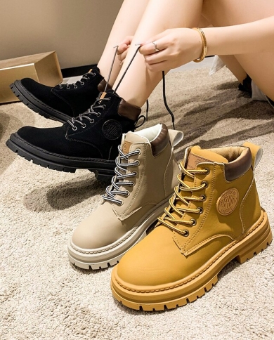 Elegant Medium Heel Womens Shoes Chunky Boots 2023 Autumn Winter Leather Ankle Waterproof Women Booties Safety Casual S Color Dark Grey Shoe Size 40