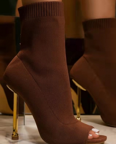 Peep toe sock boots outfit online