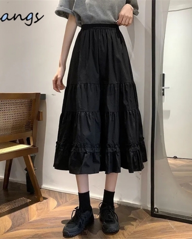 Long black vintage online pleated skirt