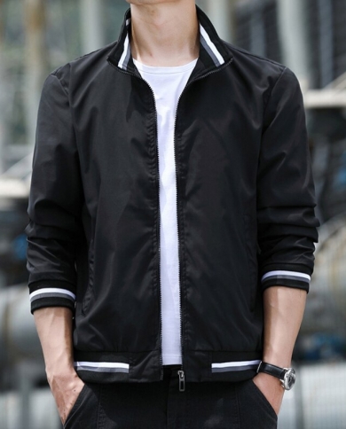 Men bomber jacket brand clothing casual male coat slim store