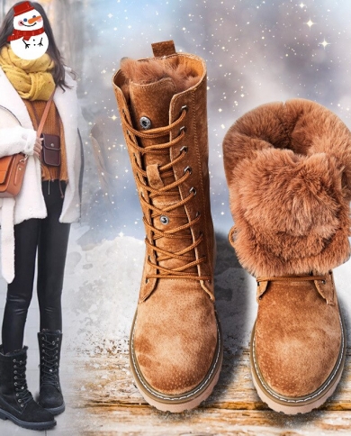 Genuine leather mid calf boots on sale