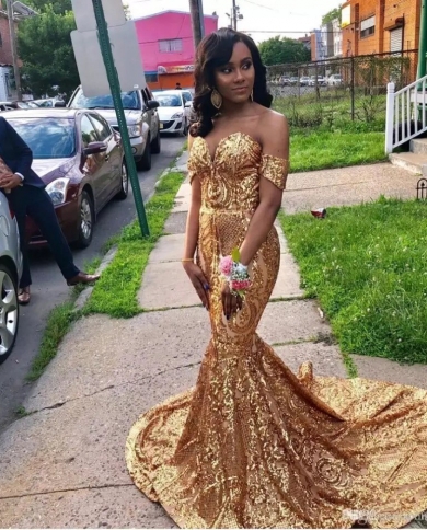 African black and gold dress clearance