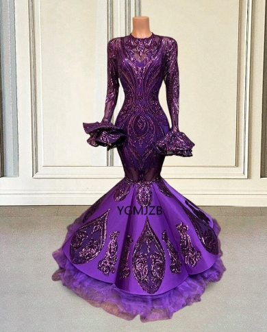 Purple and hotsell black prom dress