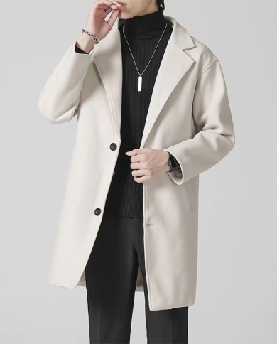 Men's white discount wool trench coat