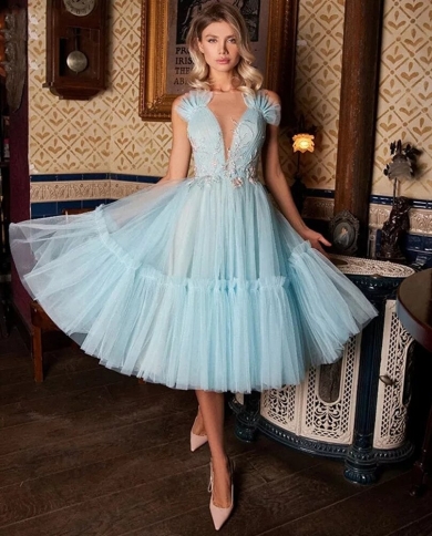 Blue and deals nude dress