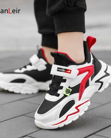 High Quality Kids Shoes Breathable Comfortable Sneakers Boys Children Shoes Fashion Casual Running Sports Shoes For Boys Shoe Size 27 Color PU Blackorange