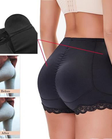 Butt Lifter Shorts Hip Pads Enhancer Fake Ass Body Shaper Women Buttocks  Panties Padded Boxer Shapewear Booty Lift Plus size 6XL Color Black