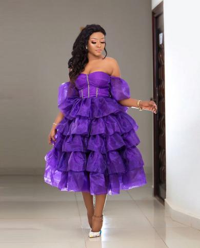 strapless open back dress A Line off the shoulder Applique Tulle Floor Length Prom Dress – Sunnderly