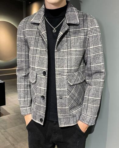 Mens wool outlet check jackets