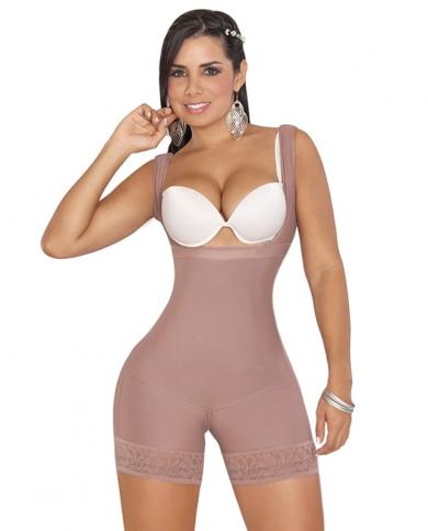 Compression Seamless Fajas Girdle Short With High Back Fajas