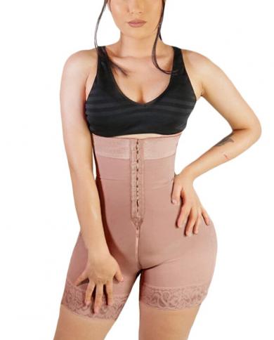 Fajas Colombian Girdle Waist Trainer Double Compression Bbl Shorts Tummy  Control Sheath Slimming Flat Stomach Modeling B size XXXL Color Black