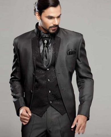 Italian Style Silver Three Piece Wedding Suit Set For Men 2019 Formal Cool  One Button Tuxedo With Portmans Jackets, Pants, And Vest From  Foreverbridal, $97.62 | DHgate.Com