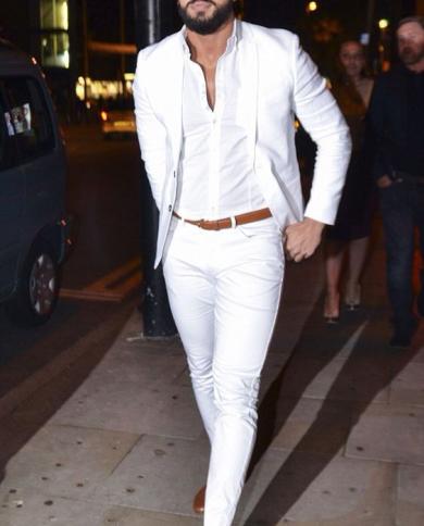All white blazer top mens