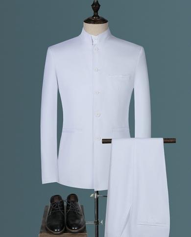 Chinese collar online suit for wedding
