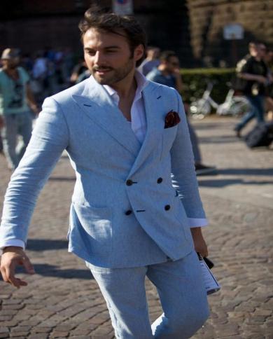 Light blue blazer wedding top