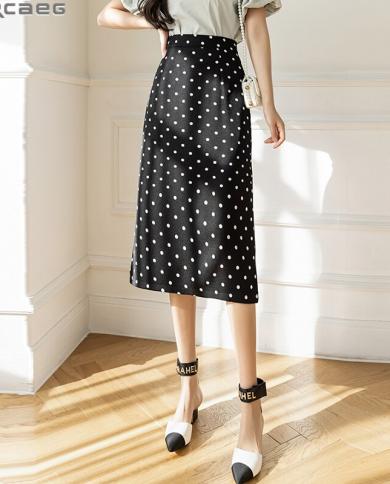Beige dotted outlet skirt