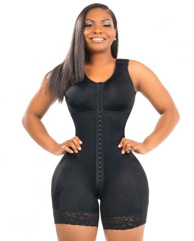 Compression Double Full Body Stage 2 Faja With Bra Shapewear Women Tummy  Control Fajas Colombianas Originales Shapers size S Color Khaki