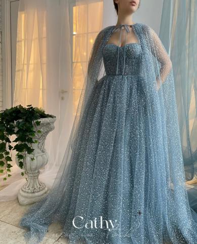 Fairy Snowflake Blue Prom Dress With Shawl Sweetheart A Line Party