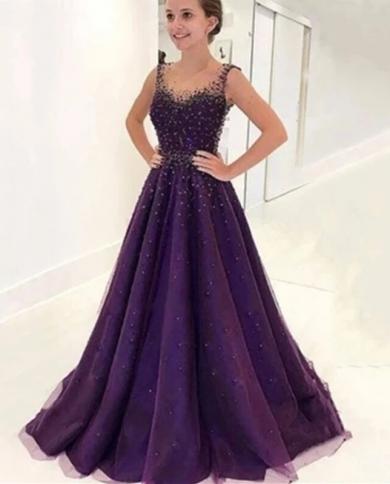 Deep purple evening sale gowns