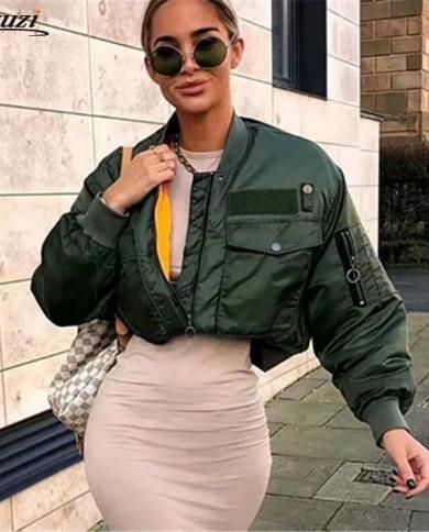 Army green online bomber jacket womens